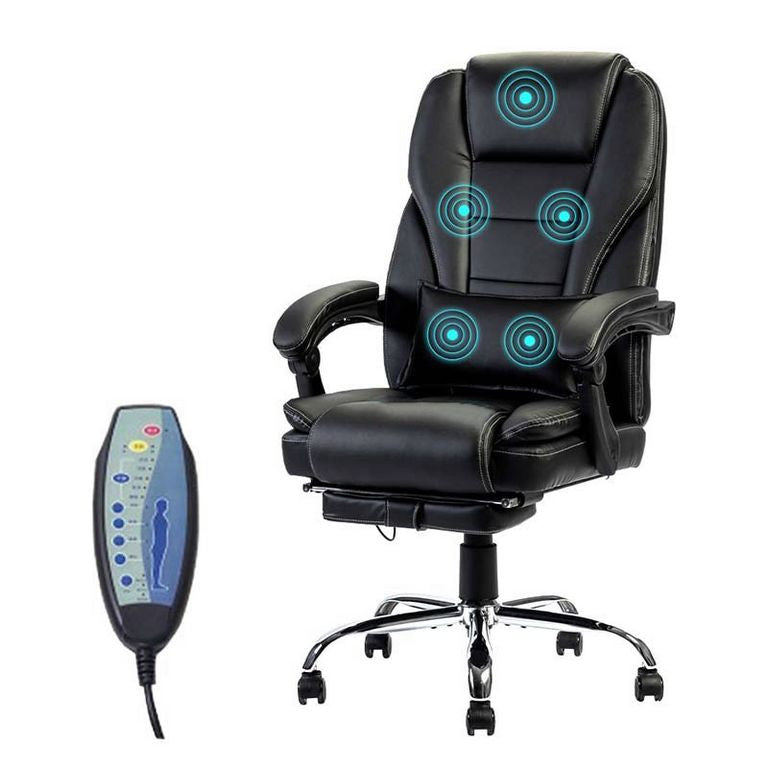 Zelux scaun de birou ergonomic cu masaj Premium, confortabil şi elegant, de culoare neagră