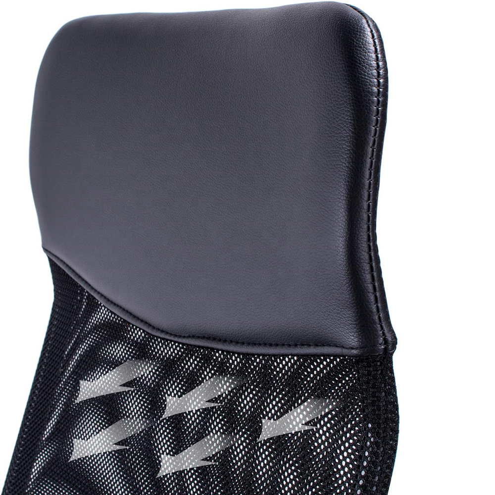 Scaun de birou ergonomic cu spătar înalt, cu bază cromată