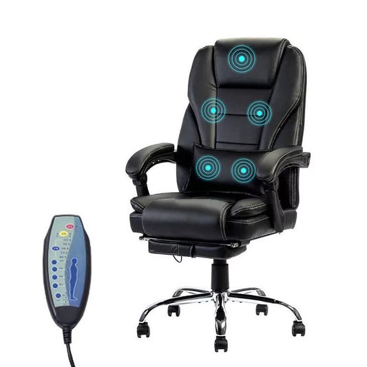 Scaun de birou ergonomic cu masaj Premium, confortabil şi elegant, de culoare neagră