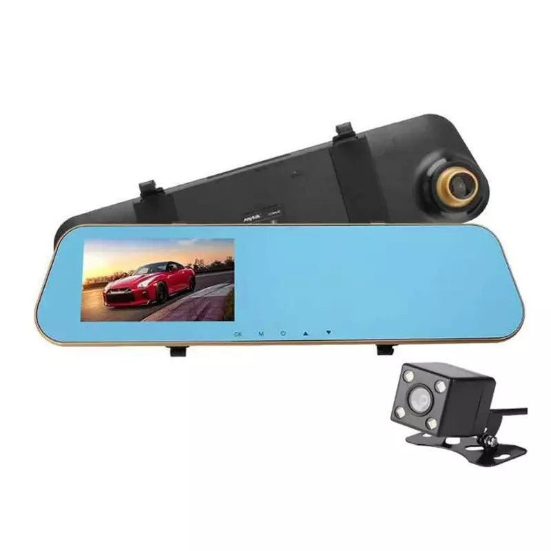 Cameră auto cu senzor de mişcare şi cameră de mers înapoi, afişaj LCD integrat în oglinda retrovizoare