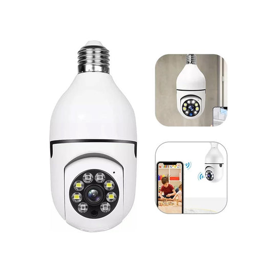WiFi Smart IP Panorama Camera - Cameră de supraveghere cu soclu E27, control WiFi,